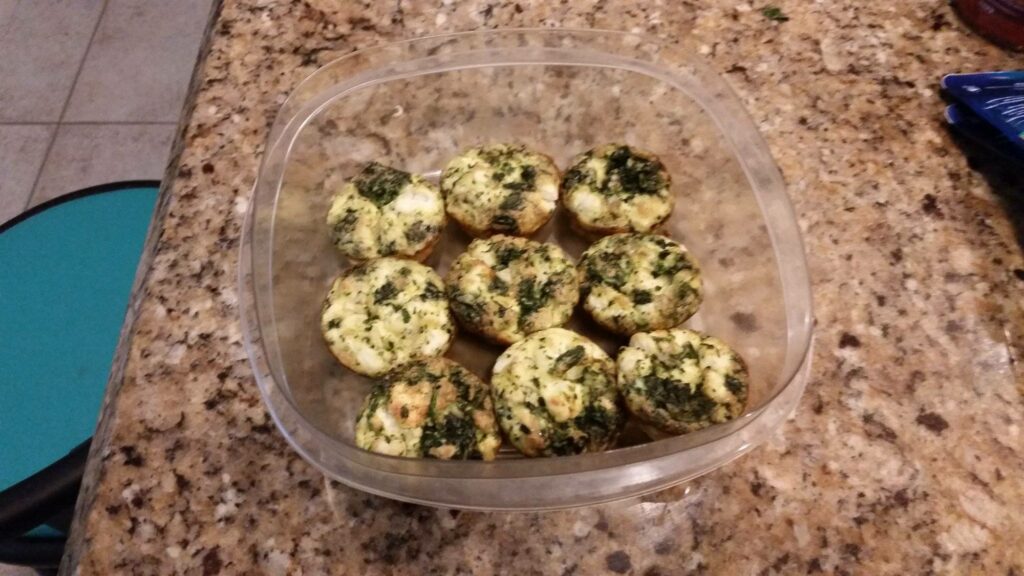 Spinach frittatas
