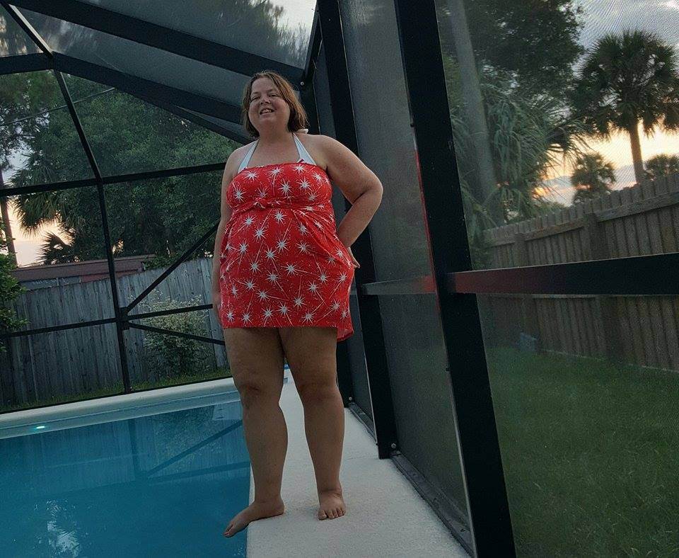 LuLaRoe Irma as a bathing suit cover up