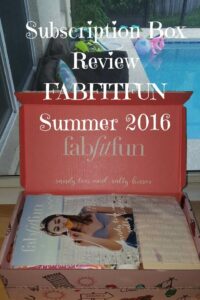 Summer 2016 FabFitFun Review