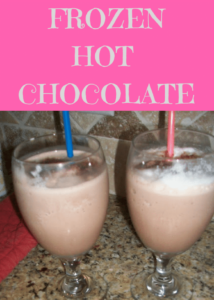 Here's how to make a quick and easy frozen hot chocolate.