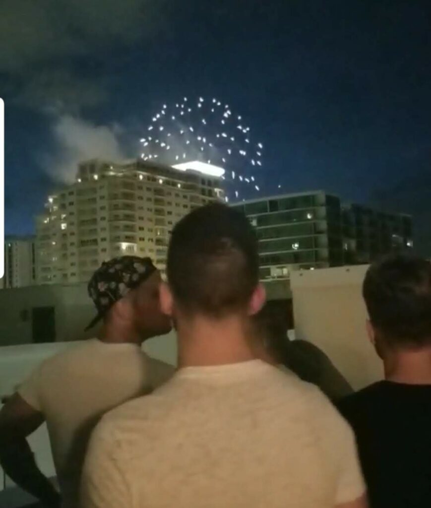 Rooftop fireworks