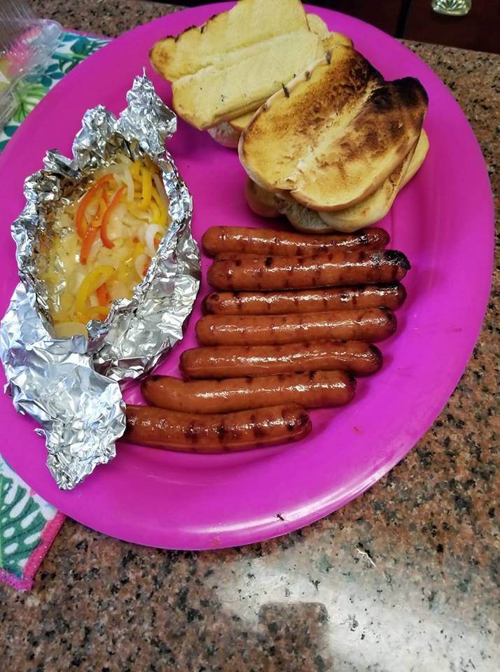 Perfectly grilled hot dogs