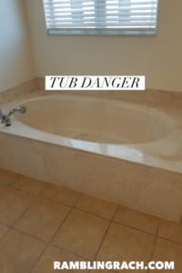 Beautiful tub before learning of the dangers of falling in the bathtub