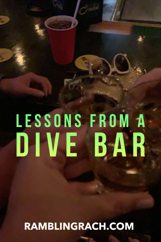 Whiskey shots at a dive bar