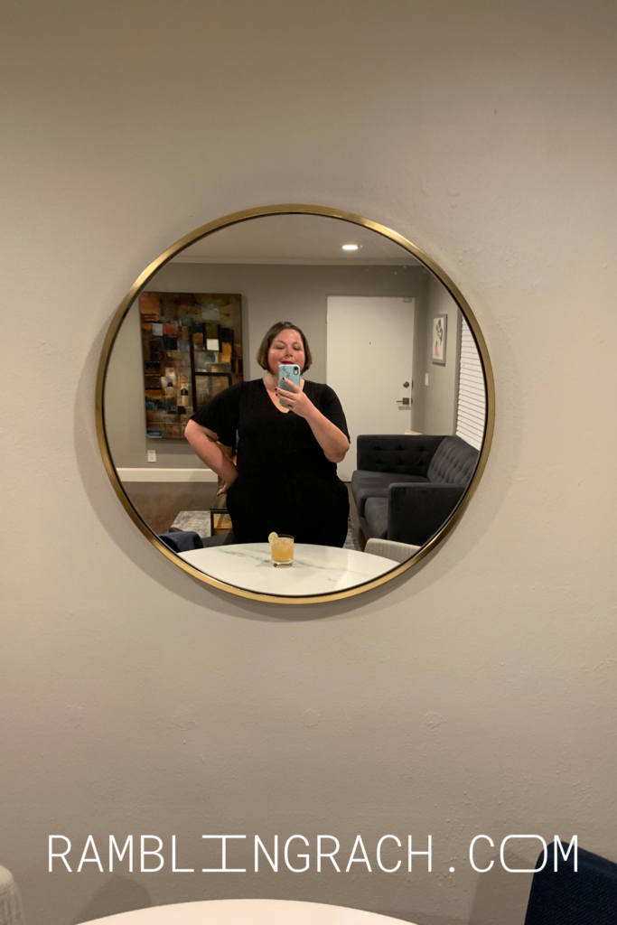 Mirror selfie dressed up for my birthday celebration 