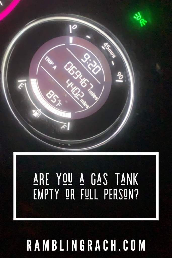 Empty gas tank 