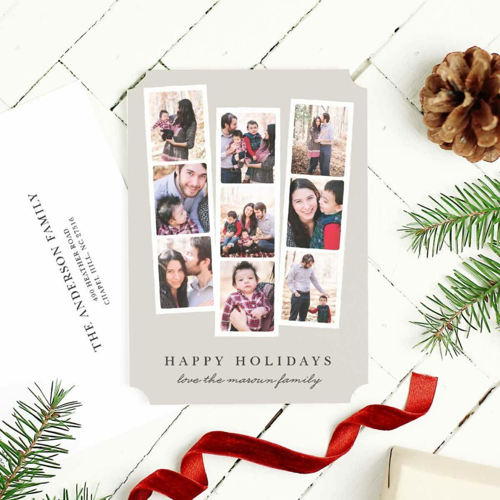 Holiday photo booth card by Basic Invite 
