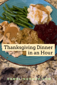 Thanksgiving dinner in under an hour using Instant Pot