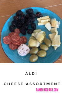 Cheese plate made with Aldi finds