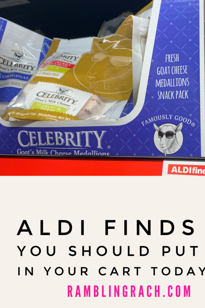 Aldi goat cheese medallions are so easily portable and delicious! 