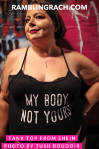 My body is not yours tank top from Shein