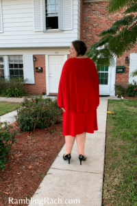 Eloquii unlimited red cape dress