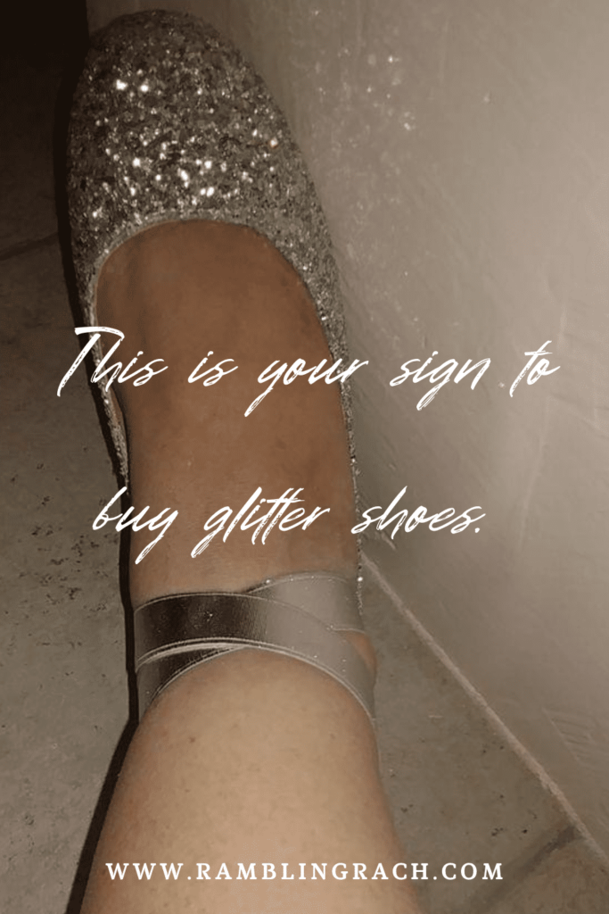 This is your sign to buy glitter shoes!