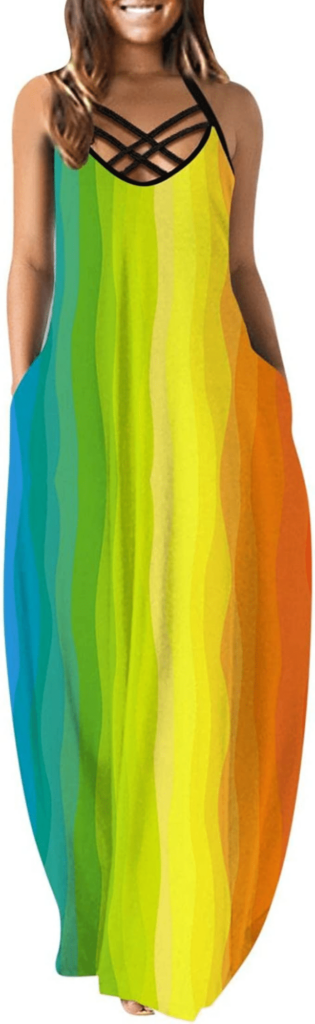 Rainbow maxi dress